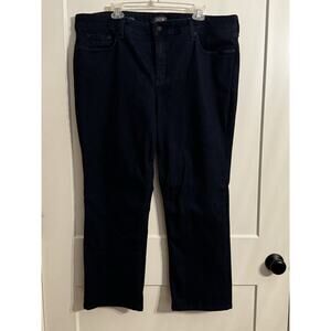 NYDJ Size Plus 20w Lift Tuck Dark Blue Wash Marilyn Straight Leg